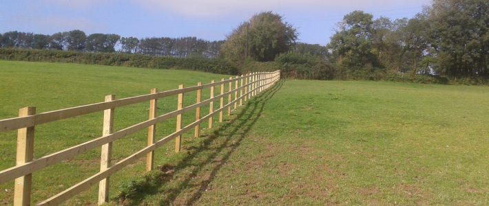 Paddock fencing – Post and rail Paddock fencing – Post and rail